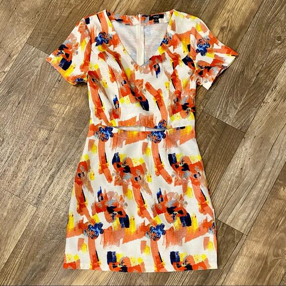NEW Very J Cutout Abstract Mini Dress Size Small - Picture 2 of 12